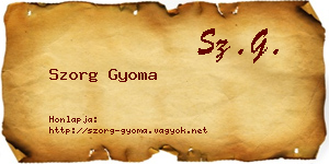 Szorg Gyoma névjegykártya